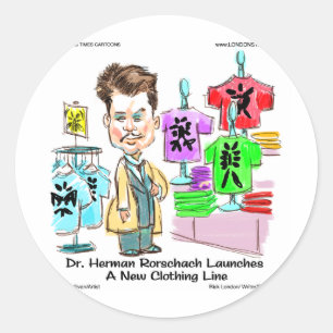 Rorschach Marken Lustige Geschenke, T-Shirts Tasse Runder Aufkleber