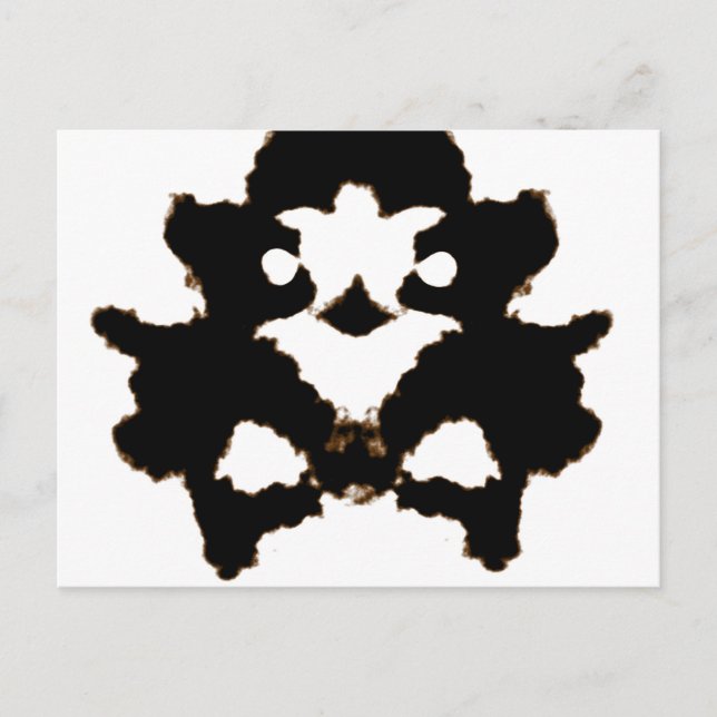 Rorschach-Test einer Tintenstapelkarte Postkarte (Vorderseite)