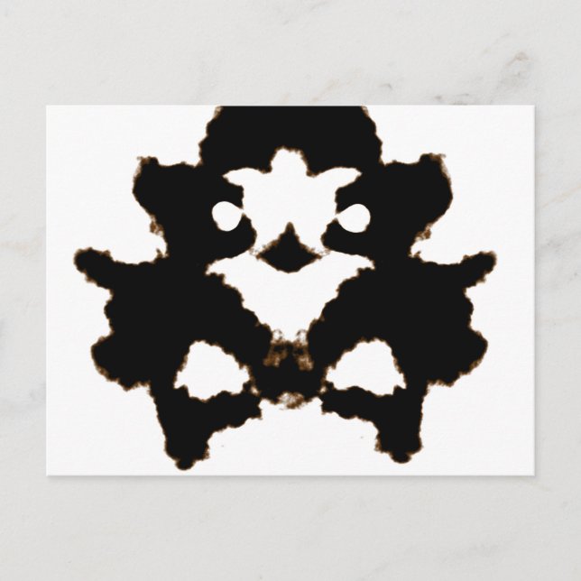 Rorschach-Test einer Tintenstapelkarte Postkarte (Vorderseite)