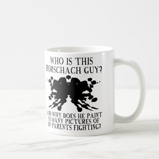 Rorschach Tinte Blot Test Funny Mug oder Travel Mu Tasse (Rechts)