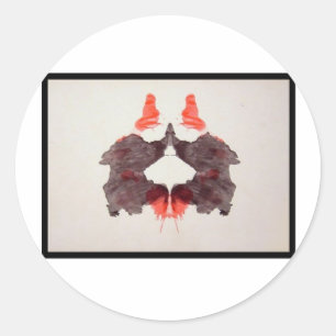 Rorschach-Tintenklecks 2.0 Runder Aufkleber