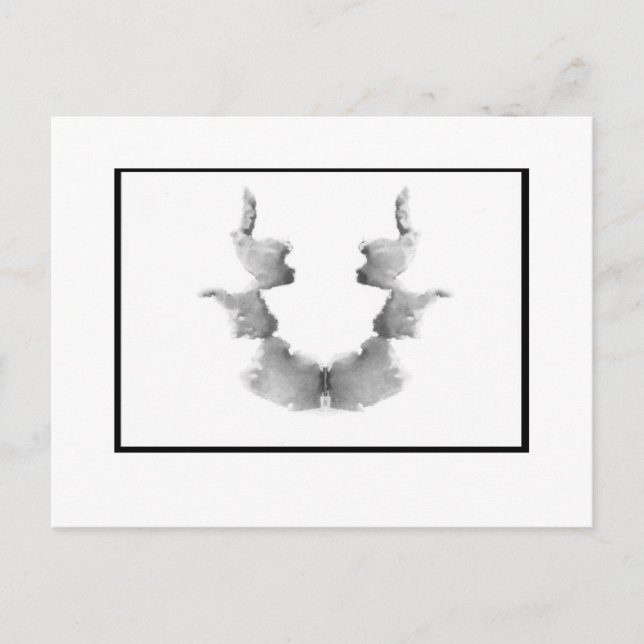 Rorschach-Tintenklecks 7.0 Postkarte (Vorderseite)