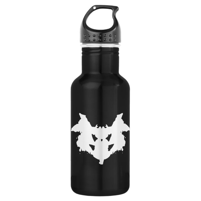 Rorschach-Tintenklecks Edelstahlflasche (Vorderseite)
