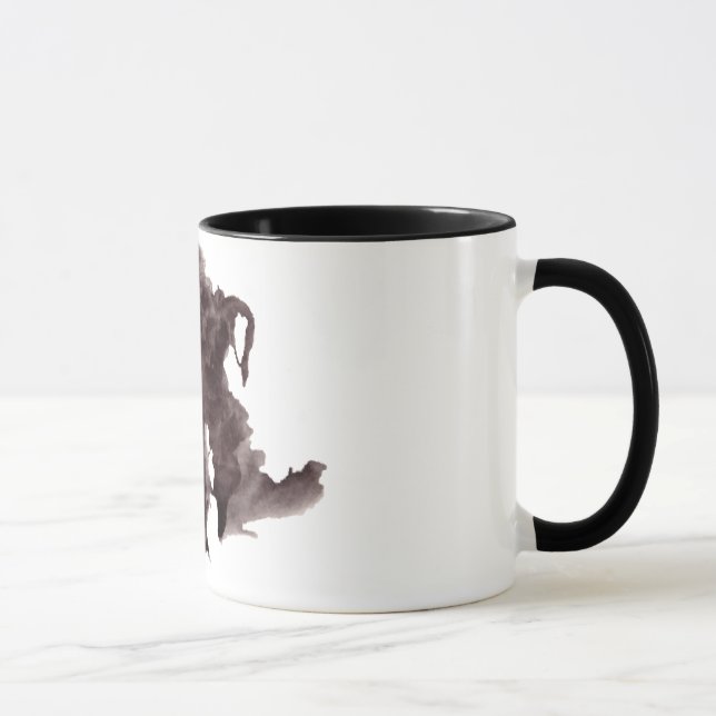 Rorschach-Tintenklecks-Testplatte 4 Tasse (Rechts)