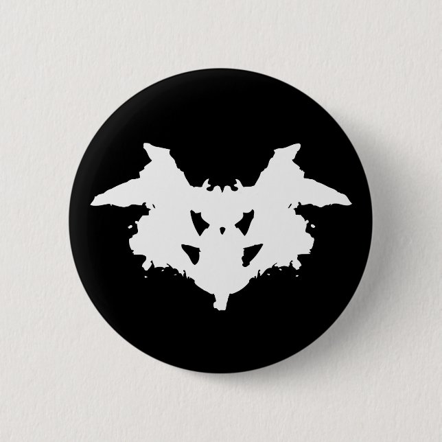 Rorschach Tintenkleks Button (Vorderseite)