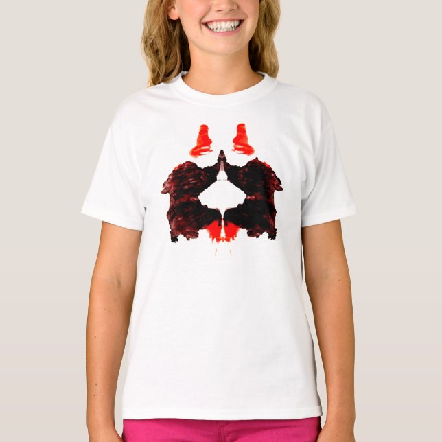 Rorschach Tintenkleks-Nummer zwei T-Shirt (Vorderseite)