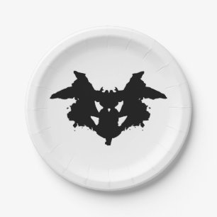 Rorschach Tintenkleks Pappteller
