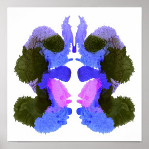 Rorschach Tintenkleks-Test-Spaß-Kunst-Druck Poster