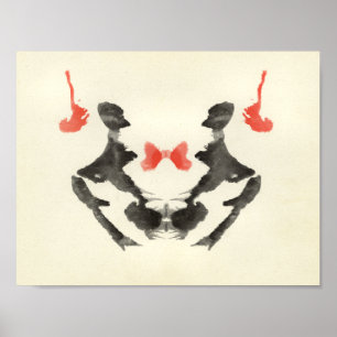 Rorschach Tintenkleks-Test-Spaß-Kunst Poster
