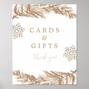 RORY Boho Beige Winter Wonderland Karten und Gesch Poster