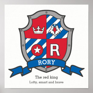 Rory-Jungs-Name bedeutet heraldry Schild Poster