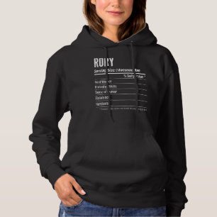 Rory Serving Size Nutrition Label Calories Hoodie
