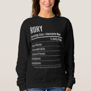 Rory Serving Size Nutrition Label Calories Sweatshirt