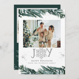 RORY Winter Pine Joto Foto Collage Weihnachtskarte Einladung