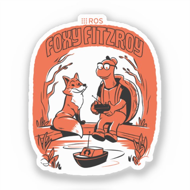 ROS 2 Foxy Fitzroy Aufkleber (Vorderseite)