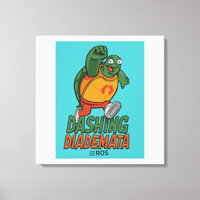 ROS Dashing Diademata auf gepackten Canvas Leinwanddruck (Vorderseite)