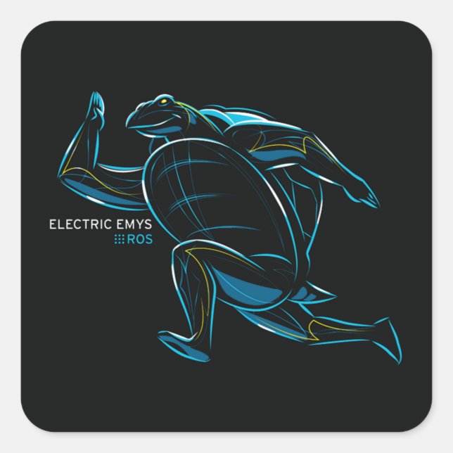ROS Electric Emys Quadratischer Aufkleber (Vorderseite)