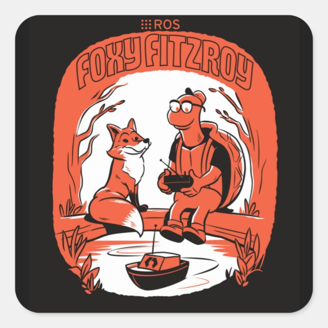 ROS Foxy Fitzroy Stickers (Vorderseite)