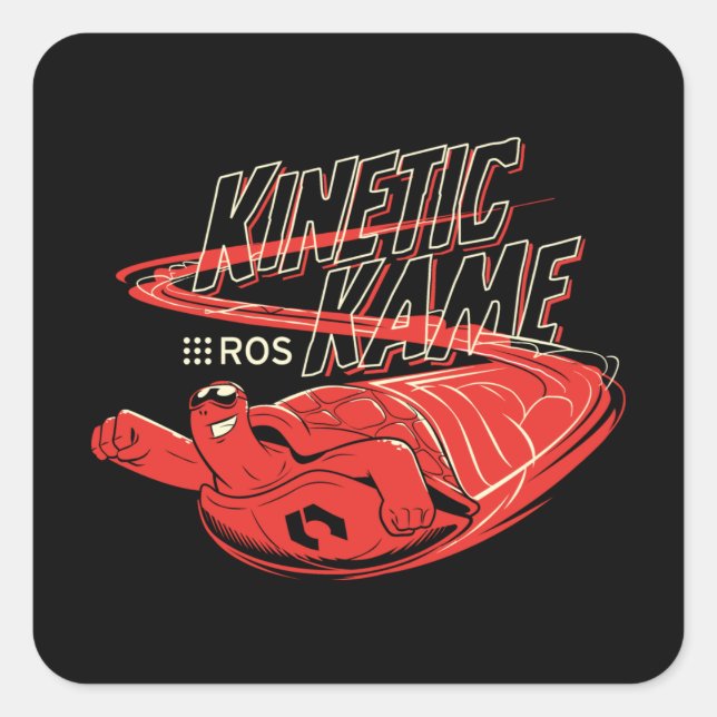 ROS Kinetic Kame Quadratischer Aufkleber (Vorderseite)