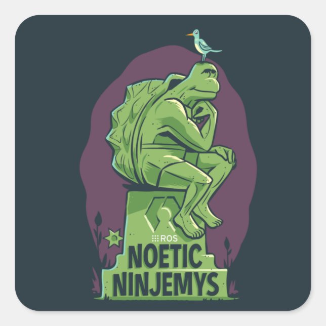 ROS Noetic Ninjemys Stickers (Vorderseite)