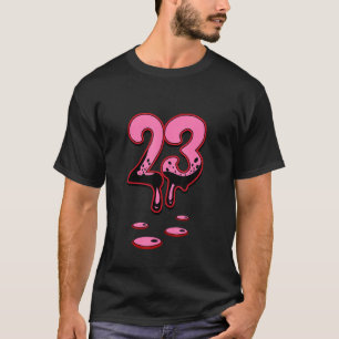 Rosa 14er T-Shirt mit der Nummer 23 Schuhe 14 Sho