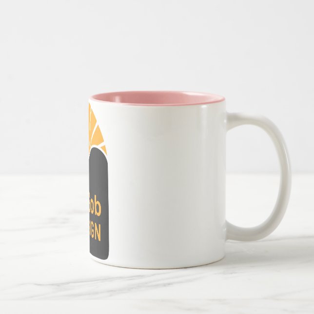 Rosa 15 oz Zwei-Tonen-Tasse Zweifarbige Tasse (Rechts)