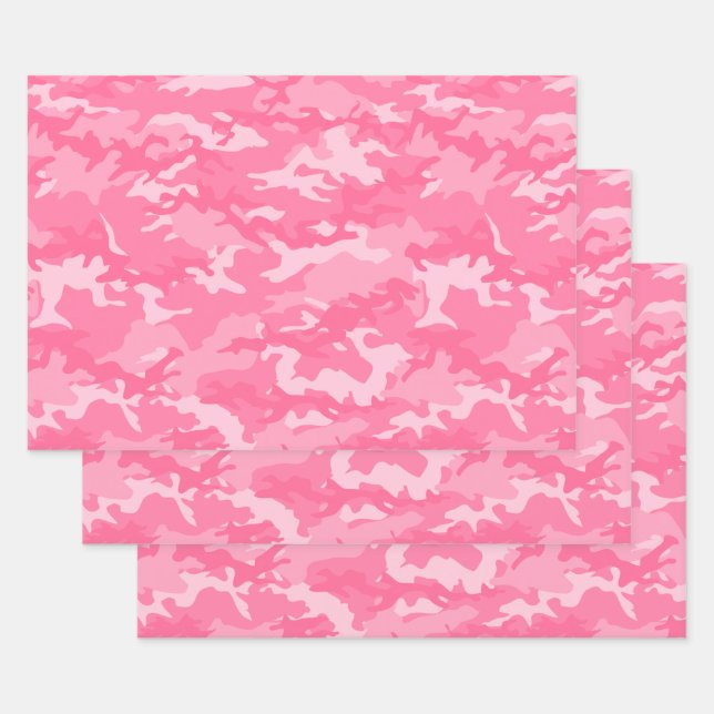 Rosa 1 Camouflage Camouflage Geschenkpapier Set (Set)