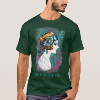 Rosa-20er-Jahre-Flappergirl T-Shirt