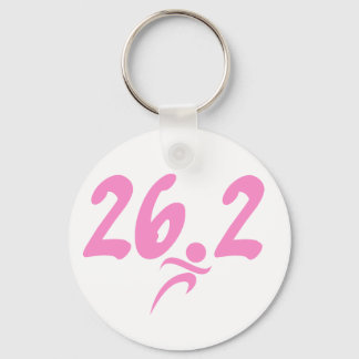 Rosa 26,2-Marathon Schlüsselanhänger