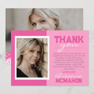 Rosa 2 Tonne Abschluss 2 Foto Danke Karte