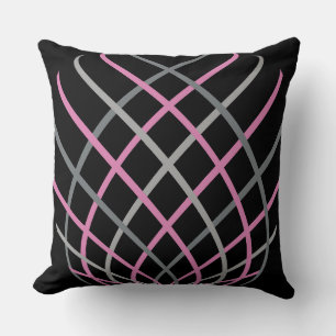 Rosa 3D-Liniengrafik-Wurfkissen Kissen