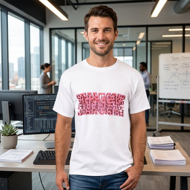 Rosa 3D-Maze-T - Shirt (Von Creator hochgeladen)