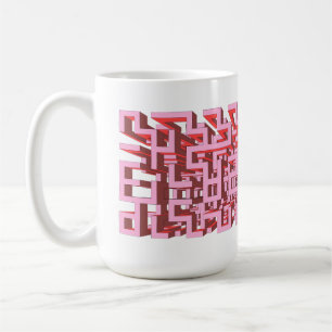 Rosa 3D-Maze-Tasse Kaffeetasse