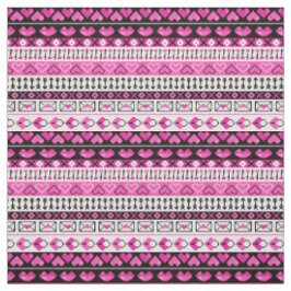 Rosa 8 Bit Liebe Herz Stoff