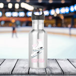 Rosa Abbildung Skate Personalisierte Girls Edelstahlflasche<br><div class="desc">Personalisiertes Design für Ihre kleinen Sportler und Sportfans.</div>