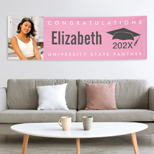 Rosa Abschluss 1 Foto modern fett einfach minimal Banner