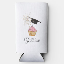 Rosa Abschluss Cupcake Graduate Selters Dosenkühler