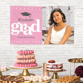 Rosa Abschluss Foto graue Kappe einfach fett moder Banner