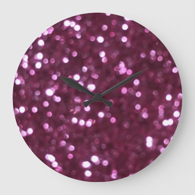 Rosa abstrakt, beide dezentrierte Lichter. Große Wanduhr (Vorderseite)