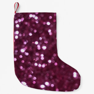 Rosa abstrakt, beide dezentrierte Lichter. Kleiner Weihnachtsstrumpf