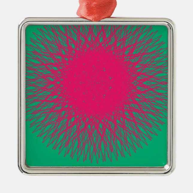 rosa abstrakt silbernes ornament (Vorne)
