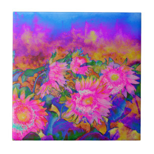 Rosa abstrakte Aquarellmalerei Fliese