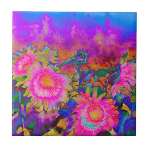 Rosa abstrakte Aquarellmalerei Fliese