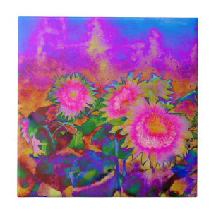 Rosa abstrakte Aquarellmalerei Fliese