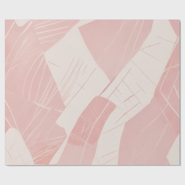 Rosa Abstrakte Batik Geschenkpapier (Flach)