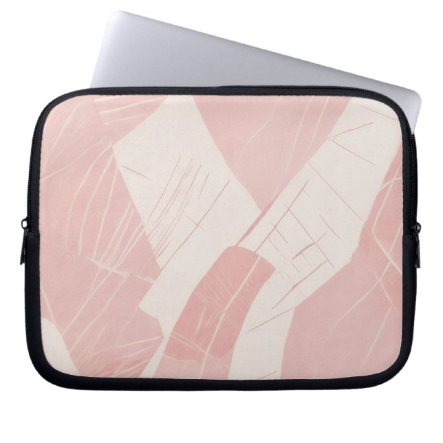 Rosa Abstrakte Batik Laptopschutzhülle (Vorderseite)