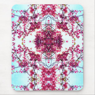 Rosa abstrakte Boho Blumenmandala Mousepad