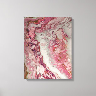 Rosa Abstrakte flüssige Marmorplatte Stone Print L Leinwanddruck