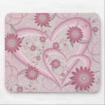 Rosa Abstrakte Herzen & Blume Liebe Fraktal Art Mousepad<br><div class="desc">Ein modernes und romantisches Kunstwerk für den Valentinstag,  den Muttertag oder einfach als Dekor. Design für Ihr Mousepad und mehr.</div>