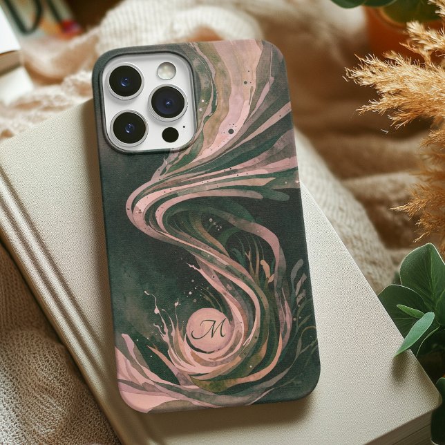 Rosa Abstrakte Kunst Wasserwirbeln Wasserfarben Le Case-Mate iPhone Hülle (Von Creator hochgeladen)